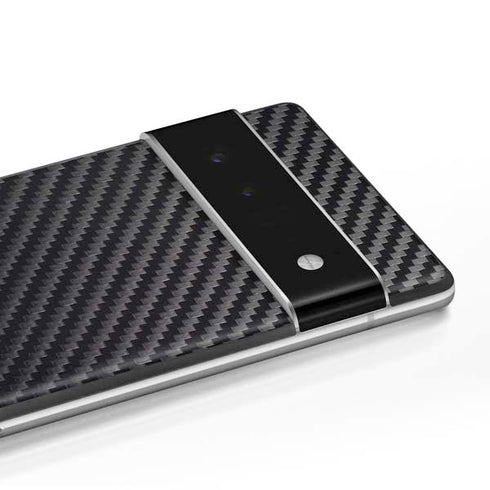 Black Carbon Fiber Specialty Texture Material Google Pixel 6 Skin